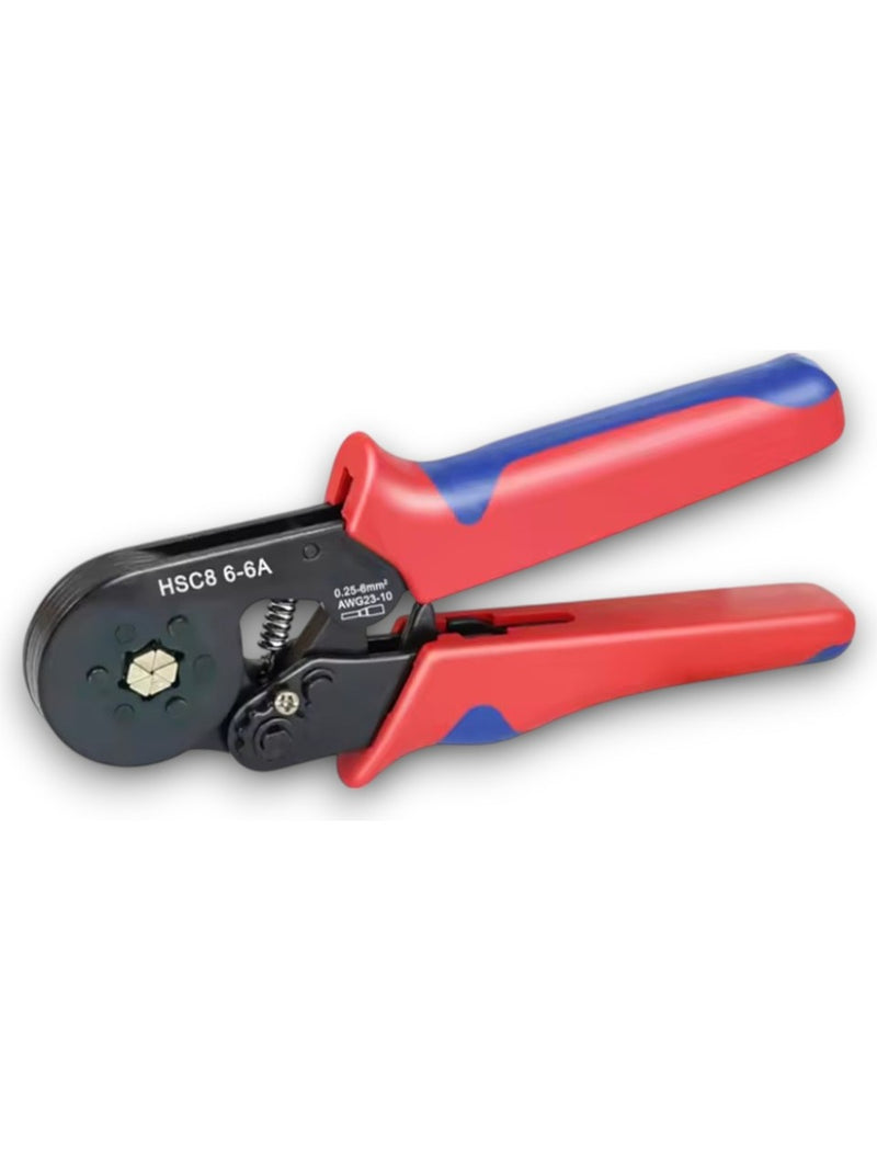 BeeSpeed HSC8 6-6A Yüksük Sıkma Pensesi | 0.25 – 6 mm² Hexagonal Altı Köşe Kendinden Ayarlı Kablo Ucu Krimp