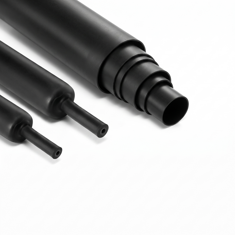 İçi Yapışkanlı Daralan Makaron 25 mm (1.22m Boy) - SBRSM-NF 3/1 Polyolefin Siyah