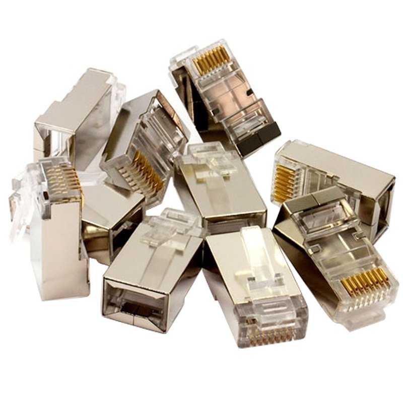 BeeSpeed Cat6 Metal 8P8C RJ45 Plug 100 Adet | Ethernet Konnektör