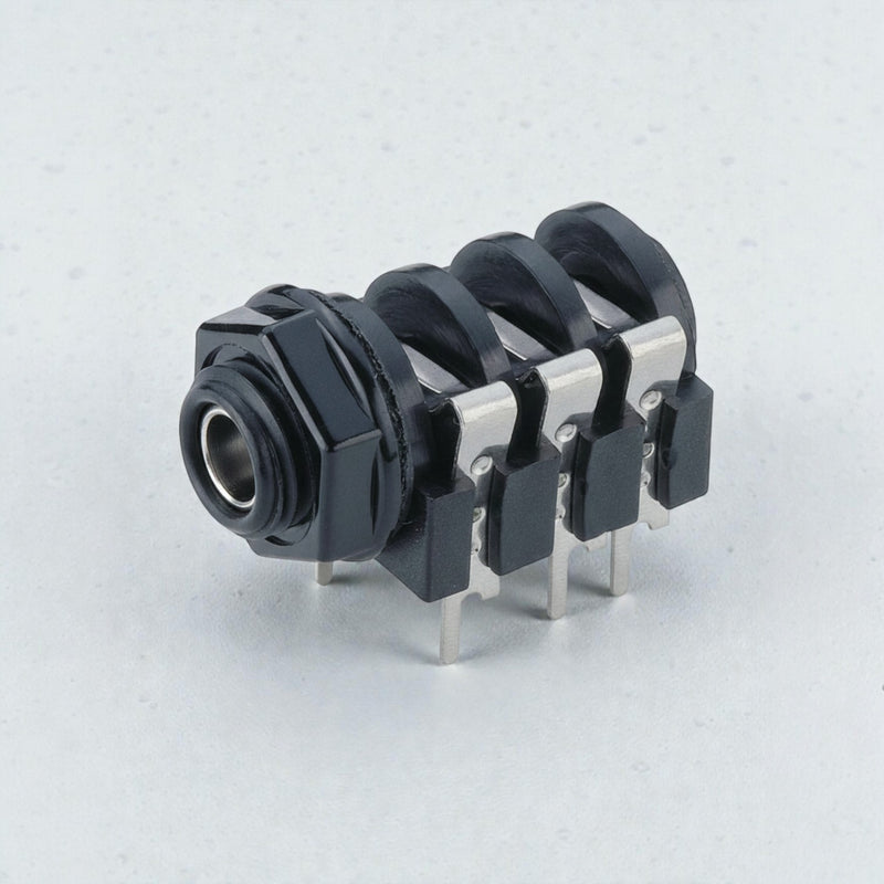 6.3mm Stereo PCB Şase Jack | Yatık Dişi Ses Girişi