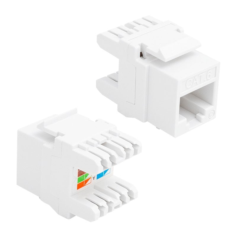 Hq Speed Cat6 Keystone Jack | 180° UTP RJ45 Duvar Prizi Modülü 250 MHz Gigabit Ethernet