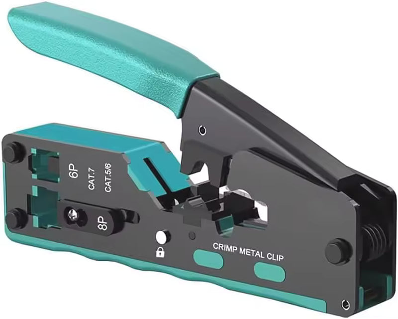 BeeSpeed RJ45 / RJ11 / RJ12 Soket Sıkma Pensesi | Cat5 – Cat7 Ethernet Konnektör Sıkıştırma Aleti