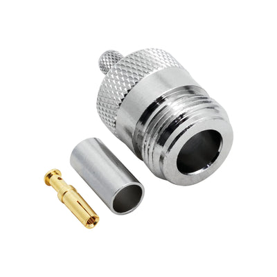 BeeSpeed N Dişi Sıkmalı Konnektör - RG58 | 50 Ohm Profesyonel RF Konnektör