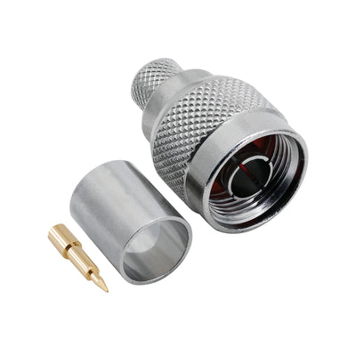 BeeSpeed N Erkek Sıkmalı Konnektör - LMR400 | 50 Ohm Profesyonel RF Konnektör