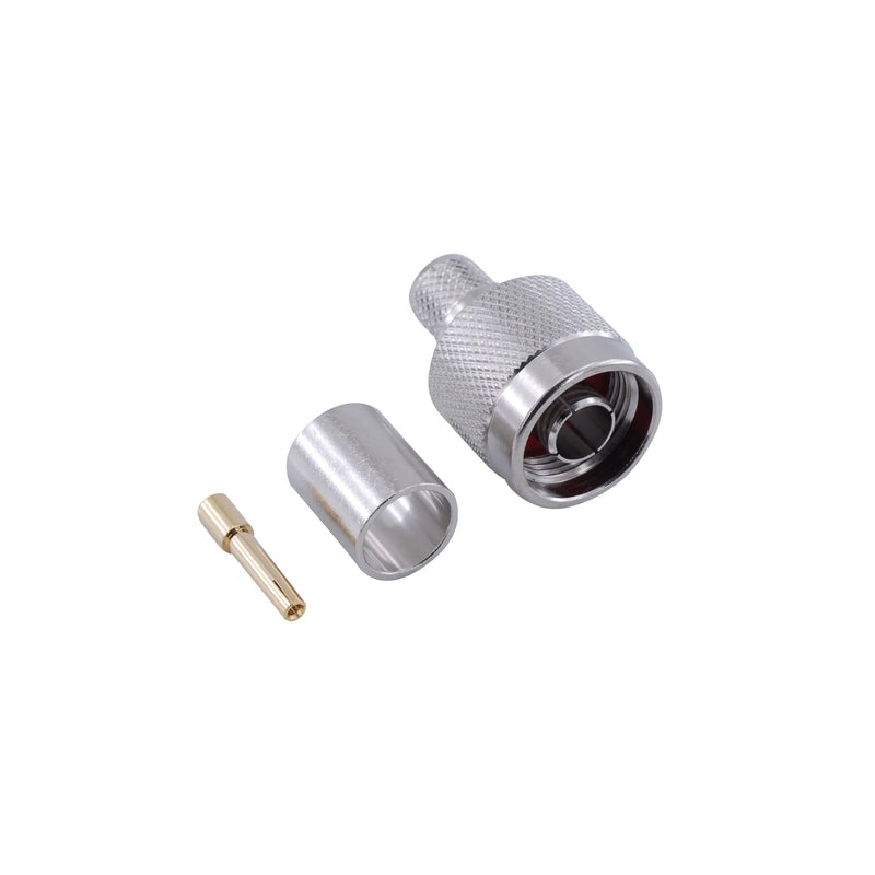 BeeSpeed N Erkek Sıkmalı RP Konnektör - LMR400 | 50 Ohm Profesyonel RF Konnektör