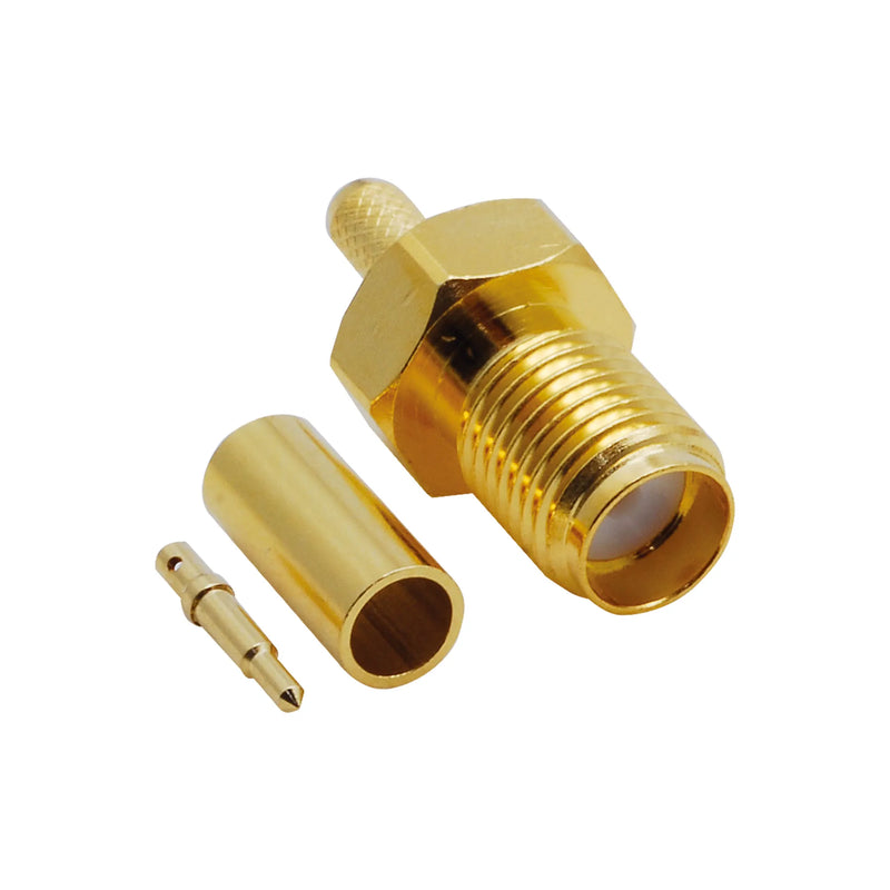 BeeSpeed SMA Dişi Sıkmalı RP Gold Konnektör - RG174 - RG316
