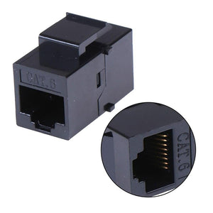 BeeSpeed Cat6 RJ45 Dişi-Dişi Coupler 8P8C 250MHz | Shielded Altın Kaplama Ethernet Adaptör — Network Malzemeleri
