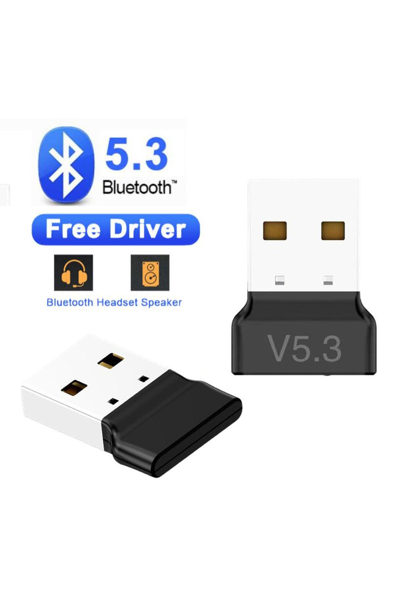 Hq Speed Bluetooth 5.3 USB Dongle Alıcı | Masaüstü ve Dizüstü PC Kablosuz Adaptör — Kulaklık, Mouse, Klavye, Hoparlör Bağlantısı