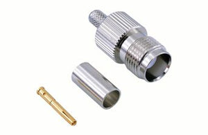 BeeSpeed TNC Dişi Sıkmalı Konnektör | RG58 Koaksiyel 50 Ohm RF