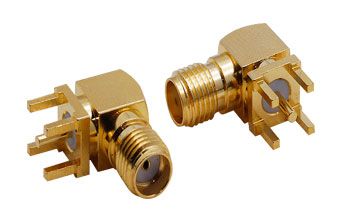 BeeSpeed SMA Dişi PCB Konnektör 90° | SMD Lehim Montaj RF Modül