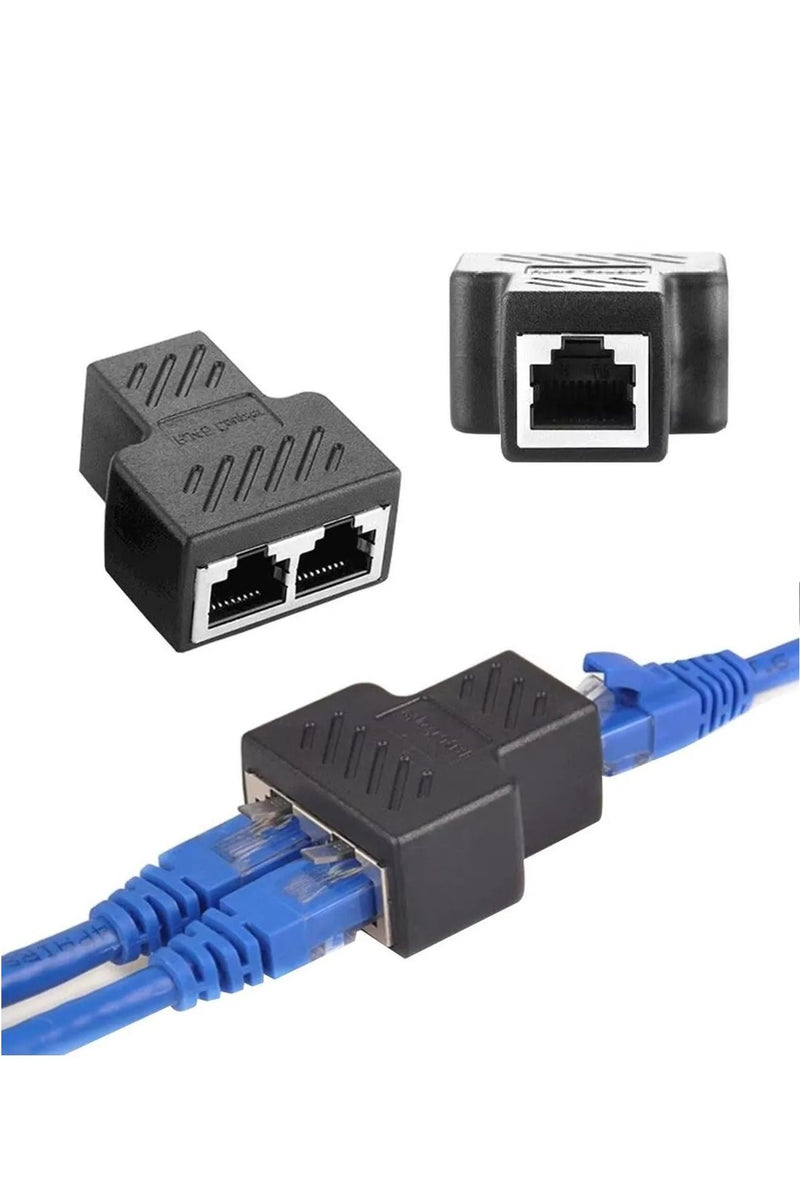 RJ45 İnternet Çoklayıcı Splitter 2’li | 1 Giriş 2 Çıkış Ethernet Port Dağıtıcı