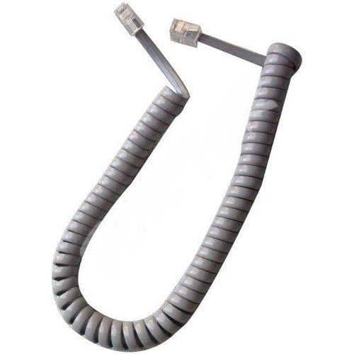 Hq Speed Telefon Ahize Spiral Kordon Gri | 4P4C RJ9 Kablo