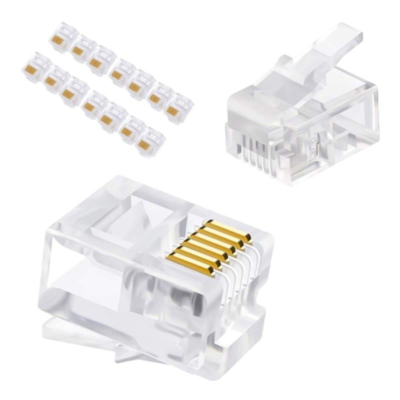 BeeSpeed Telefon Jakı 6P6C RJ12 100 Adet | Modüler Konnektör