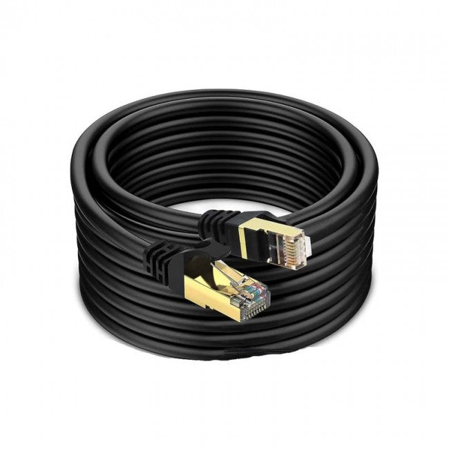 BeeSpeed Cat7 Ethernet Patch Kablo | 10 Gbps SFTP RJ45 Siyah