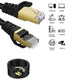 BeeSpeed Cat7 Ethernet Patch Kablo | 10 Gbps SFTP RJ45 Siyah