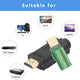 BeeSpeed HDMI Breakout Konnektörü 20 Pin Lehimsiz Terminal | Altın Kaplama Erkek HDMI Adaptör DIY
