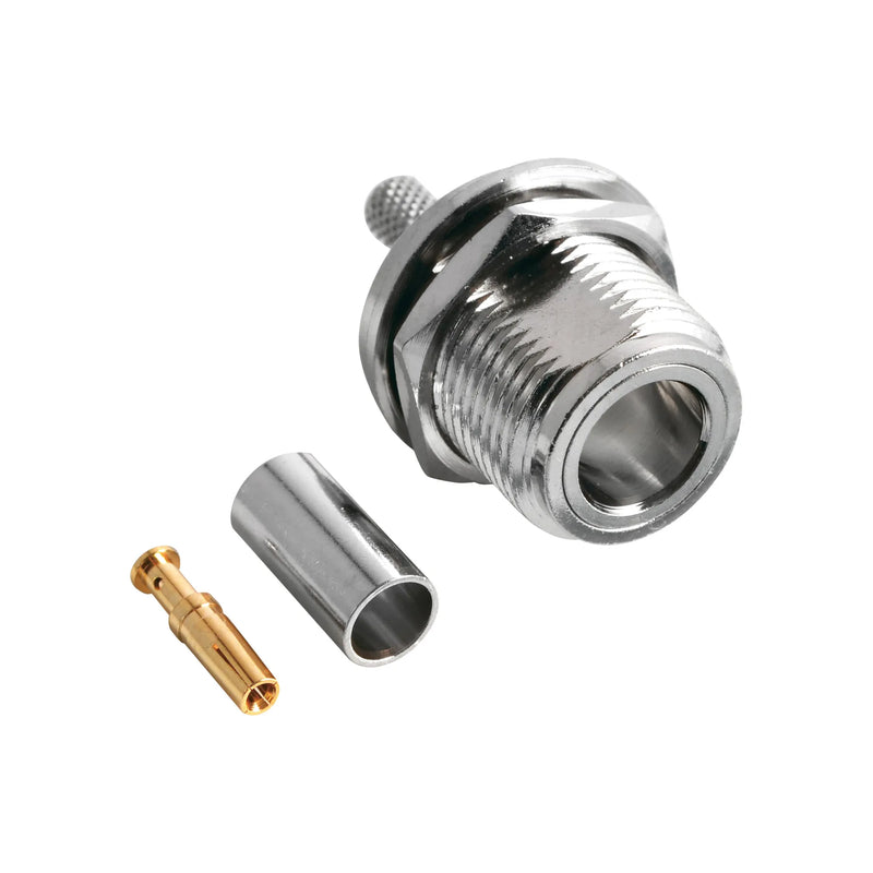 BeeSpeed N Şase Sıkmalı Konnektör - RG58 | 50 Ohm Profesyonel RF Konnektör