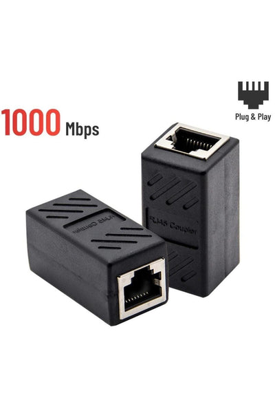 BeeSpeed RJ45 Dişi-Dişi Cat5e Cat6 Ethernet Kablo Birleştirici | 8P8C Ek Uzatıcı Coupler Ara Konnektör