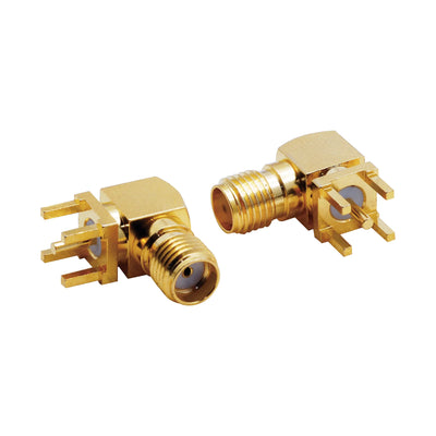BeeSpeed SMA Dişi PCB Tip R/A Konnektör | 50 Ohm RF Konnektör