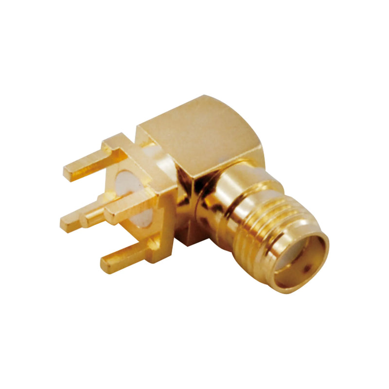 BeeSpeed SMA Dişi RP PCB Tip R/A Konnektör | 50 Ohm RF Konnektör