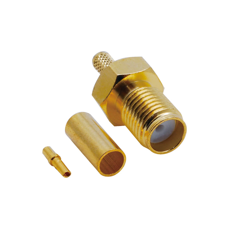 BeeSpeed SMA Dişi Sıkmalı Gold Konnektör - RG174 - RG316