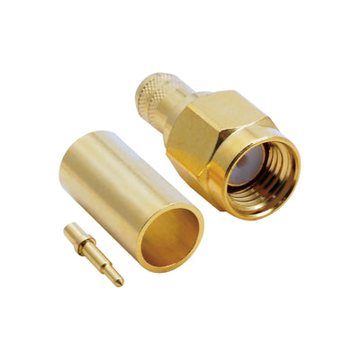 BeeSpeed SMA Erkek Sıkmalı Gold Konnektör - RG58 | 50 Ohm RF Konnektör