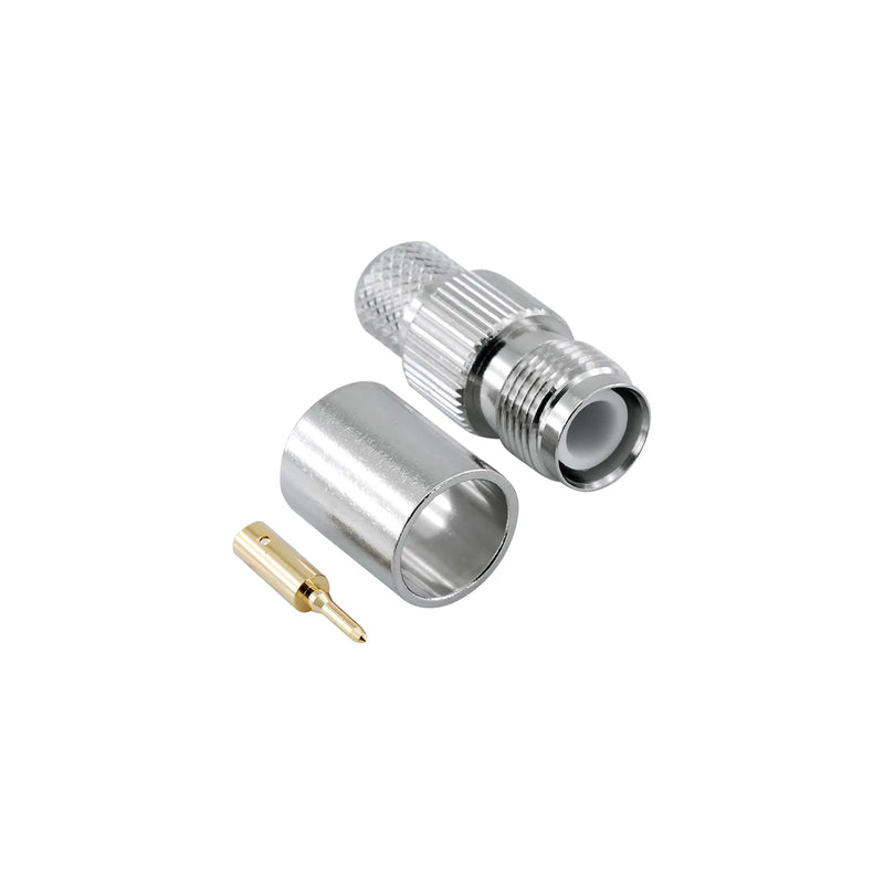 BeeSpeed TNC Dişi Sıkmalı RP Konnektör - LMR400 | 50 Ohm Profesyonel RF