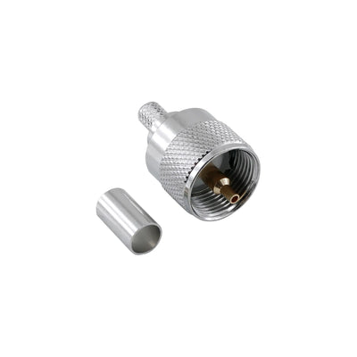 BeeSpeed UHF Erkek Sıkmalı Konnektör - LMR240 | 50 Ohm PL-259 SO-239