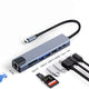 Hq Speed Type-C 8'i 1 Arada USB-C Hub Adaptör | 4K HDMI, USB 3.0, Type-C PD, Gigabit Ethernet, SD/microSD Kart Okuyucu