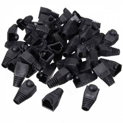 BeeSpeed RJ45 Boot Kılıf Siyah 100 Adet | Patch Kablo Koruma