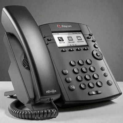Polycom VVX 301 IP Telefon | 6 Hat HD Ses PoE Profesyonel VoIP Masaüstü Telefon