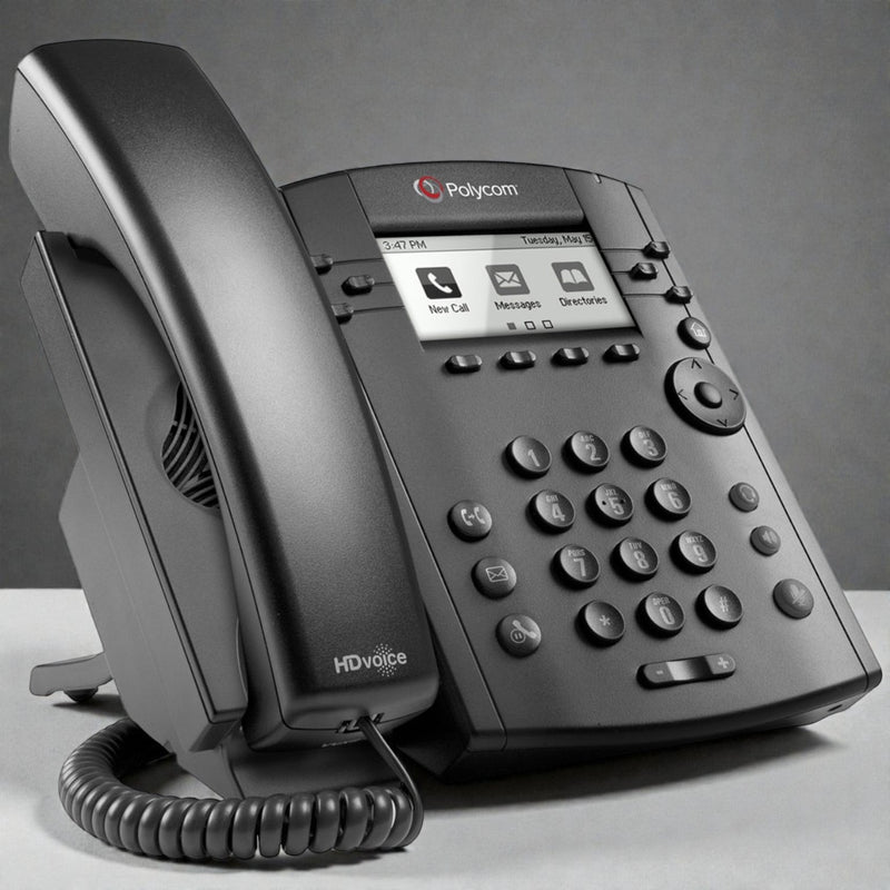 Polycom VVX 301 IP Telefon | 6 Hat HD Ses PoE Profesyonel VoIP Masaüstü Telefon