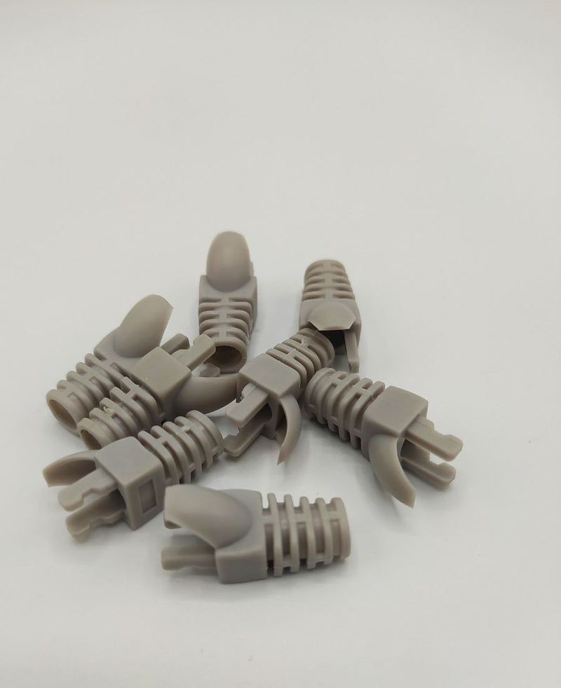 BeeSpeed RJ45 Boot Kılıf Gri EZ 100 Adet | Patch Kablo Koruma