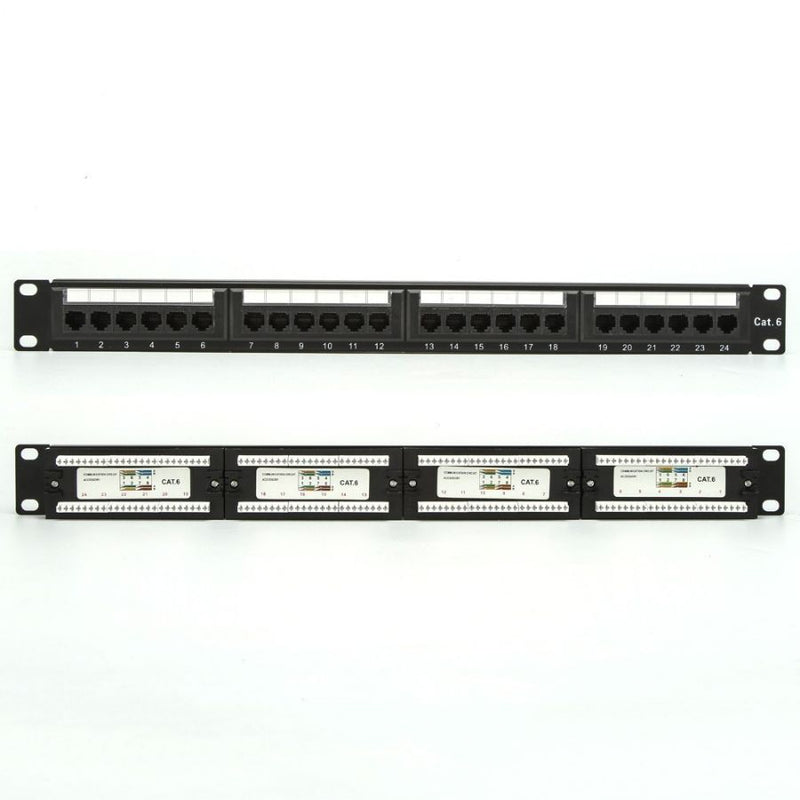 Hq Speed 24 Port Cat6 Patch Panel | 19 Inch Rack Dolu